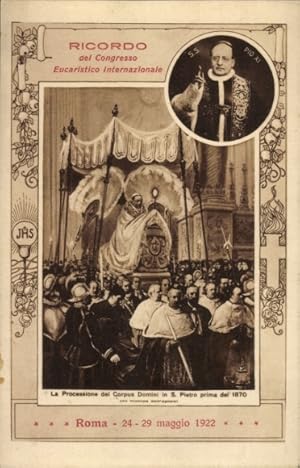 Künstler Ansichtskarte / Postkarte Papst Pius XI., Achille Ambrogio Damiano Ratti, 1922