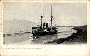 Bild des Verkufers fr Ansichtskarte / Postkarte Suez gypten, Suezkanal, Grand Serapeum Curve zum Verkauf von akpool GmbH