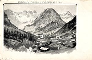 Ansichtskarte / Postkarte Brand in Vorarlberg, Panorama, Berge