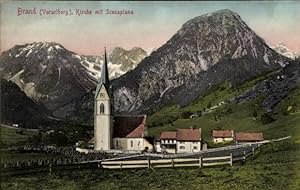 Ansichtskarte / Postkarte Brand in Vorarlberg, Kirche, Scesaplana
