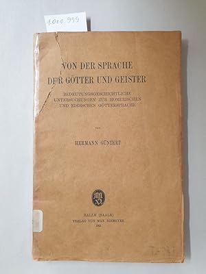 Bild des Verkufers fr Von der Sprache der Gtter und Geister : zum Verkauf von Versand-Antiquariat Konrad von Agris e.K.