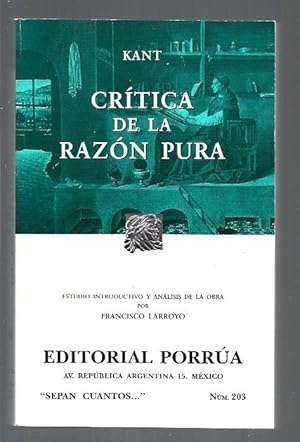 Bild des Verkufers fr CRITICA DE LA RAZON PURA zum Verkauf von Desvn del Libro / Desvan del Libro, SL