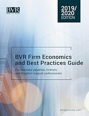 Seller image for BVR Firm Economics and Best Practices Guide for sale by Collectors' Bookstore