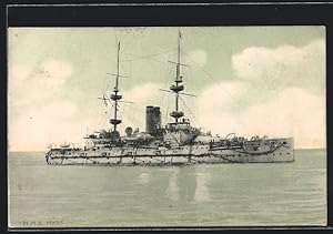 Bild des Verkufers fr Postcard HMS Mars auf dem Wasser zum Verkauf von Bartko-Reher