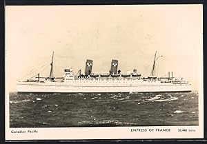 Bild des Verkufers fr Ansichtskarte Passagierschiff Empress of France der Canadian Pacific zum Verkauf von Bartko-Reher