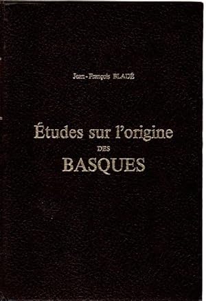 Imagen del vendedor de tudes sur l'origine des basques . a la venta por Librera Astarloa
