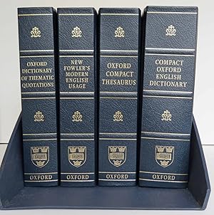 Seller image for Compact Oxford English Dictionary, Oxford Compact Thesaurus, New Fowler's, Modern English Usage, Oxford Dictionary of Thematic Quotations for sale by Truffle Books