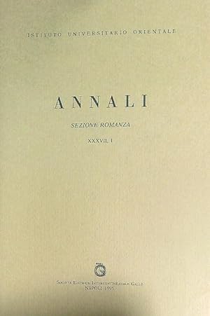 Seller image for Annali sezione romanza XXXVII, 1 for sale by Librodifaccia