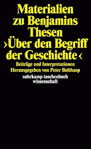Seller image for Materialien zu Walter Benjamins Thesen 'ber den Begriff der Geschichte' - Beitrge und Interpretationen for sale by NEPO UG