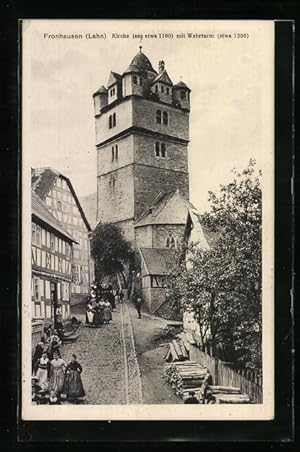 Ansichtskarte Fronhausen /Lahn, Kirche mit Wehrturm