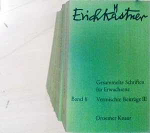 Bild des Verkufers fr 8 Bde. Erich Kstner gesammelte Schriften fr Erwachsene. zum Verkauf von Berliner Bchertisch eG