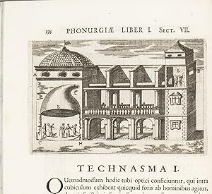 Seller image for Phonurgia Nova sive Conjugium mechanico-physicum artis & naturae paranympha phonosophia concinnatum. qu universa sonorum natura, proprietas, vires effectum[que] prodigiosorum caus, nov & multiplici experimentorum exhibitione enucleantur : instrumentorum acusticorum, machinarm[que] ad natur prototypon adaptandarum, tum ad sonos ad remotissima spatia propagandos, tum in abditis domorum recessibus per occultioris ingenii machinamenta clam palmue sermocinandi modus & ratio traditur, tum denique in bellorum tumultibus singurlaris hujusmodi organorum usus, & praxis per nouam phonologiam describitur for sale by Liber Antiquus Early Books & Manuscripts