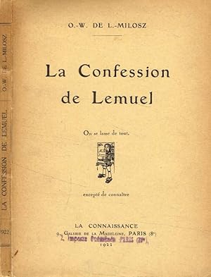 Seller image for La confession de Lemuel for sale by Biblioteca di Babele