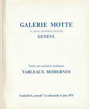 Galerie Motte 6,7,8 giugno 1975 Vente aux encheres publiques Tableaux modernes