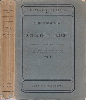 Bild des Verkufers fr Storia della filosofia vol II zum Verkauf von Biblioteca di Babele