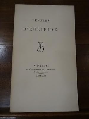 Pensées d'Euripide.