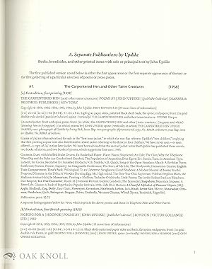 JOHN UPDIKE, A BIBLIOGRAPHY OF PRIMARY AND SECONDARY MATERIALS, 1948-2007