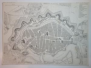 Lübeck. Grundriß der Stadt. Lithographie. Berichtigt u. herausgegeben v. L. Spilhaus. 21,2 x 29,4...