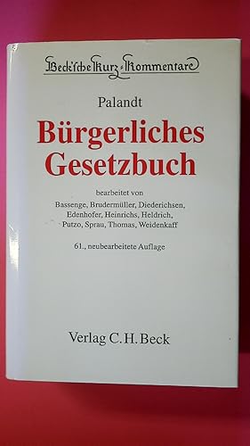 Seller image for BRGERLICHES GESETZBUCH. for sale by HPI, Inhaber Uwe Hammermller