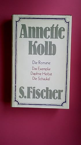 Bild des Verkufers fr DIE ROMANE: DIE SCHAUKEL, DAS EXEMPLAR, DAPHNE HERBST. zum Verkauf von HPI, Inhaber Uwe Hammermller