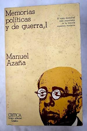 Imagen del vendedor de Memorias polticas y de guerra, tomo I a la venta por Alcan Libros