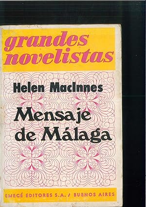 Seller image for MENSAJE DE MLAGA for sale by Papel y Letras