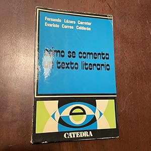 Seller image for Cmo se comenta un texto literario for sale by Kavka Libros