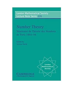 Seller image for Number Theory : S Minaire de Th Orie Des Nombres de Paris 1993 94 for sale by Buchpark