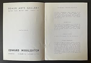 Edward Middleditch (Beaux Arts Gallery, London - November 9th to December 21st, 1962)