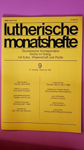 Seller image for LUTHERISCHE MONATSHEFTE. for sale by Butterfly Books GmbH & Co. KG