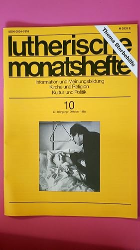 Seller image for LUTHERISCHE MONATSHEFTE. kumenische Korrespondenz ; Kirche im Dialog mit Kultur, Wissenschaft und Politik for sale by Butterfly Books GmbH & Co. KG