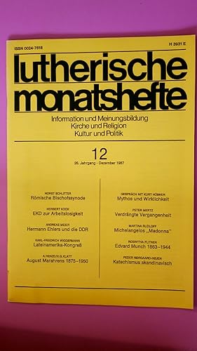 Seller image for LUTHERISCHE MONATSHEFTE. for sale by Butterfly Books GmbH & Co. KG