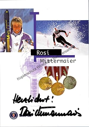 Original Autogramme Rosi Mittermaier (1950-2023) Ski /// Autograph signiert signed signee