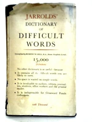 Seller image for Jarrold's Dictionary of Difficult Words for sale by World of Rare Books