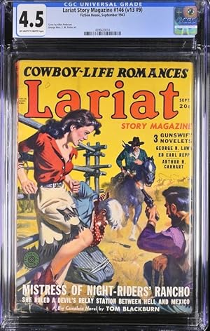 Lariat Story Magazine1943 September, #146. Bondage Cover by Allen Anderson.