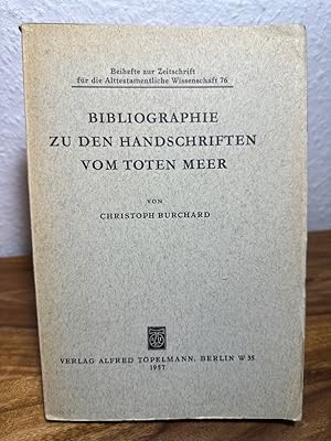 Bild des Verkufers fr Bibliographie zu den Handschriften vom Toten Meer. zum Verkauf von Antiquariat an der Nikolaikirche