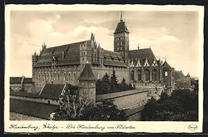 Ansichtskarte Marienburg, Ordensburg von Südosten