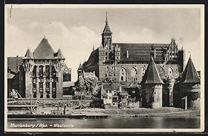 Ansichtskarte Marienburg / Malbork, Teilansicht von der Westseite gesehen