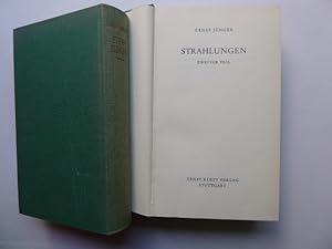 Image du vendeur pour Strahlungen. Erster Teil (und:) Strahlunge Zweiter Teil. (Strahlungen I - Strahlungen II). mis en vente par Antiquariat Heinzelmnnchen