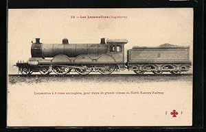 Postcard Locomotive à 6 roues accouplèes, englische Eisenbahn