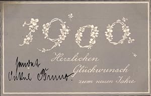 Ansichtskarte / Postkarte Glückwunsch Neujahr, Jahreszahl 1900