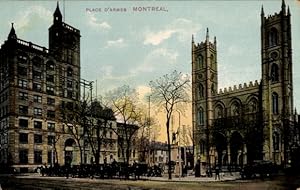 Ansichtskarte / Postkarte Montreal Québec Kanada, Paradeplatz, Basilika