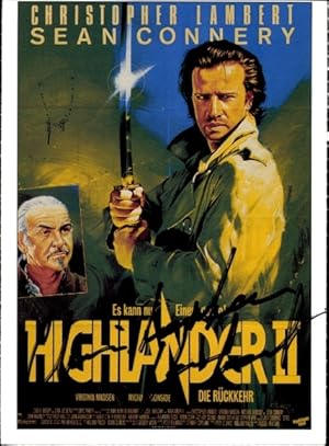 Ansichtskarte / Postkarte Schauspieler Christopher Lambert und Sean Connery, Film Highlander II