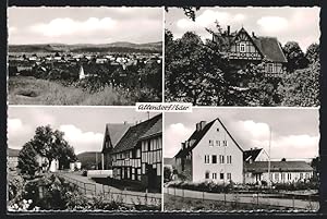 Ansichtskarte Allendorf / Eder, Textlhaus Müller, Strassenmotive und Ortsansicht