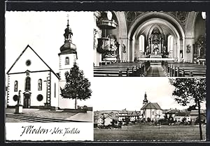 Ansichtskarte Flieden /Kreis Fulda, Kirche, Innenansicht