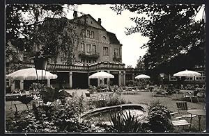 Ansichtskarte Bad Salzschlirf, Terrasse Hotel Badehof