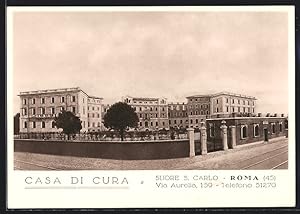 Cartolina Roma, Casa di Cura Suore S. Carlo, Via Aurelia 159