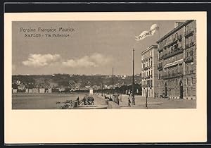 Cartolina Naples, Pension Francaise Maurice, Via Partenope