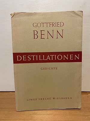 Imagen del vendedor de Destillationen. Neue Gedichte. a la venta por Buchhandlung Neues Leben