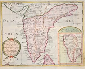 Imagen del vendedor de Presqu Isle de L'Inde deca le Gange ou sont les Royaumes, de Decan, de Golconde, de Bisnagar, et le Malabar. a la venta por Antique Sommer& Sapunaru KG